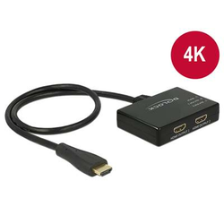 Množilnik DELOCK, HDMI (M) na 2x HDMI (Ž), 4K