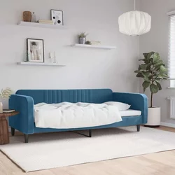 Dnevni krevet plavi 90 x 200 cm baršunasti