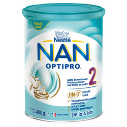 Nan Optipro 2, nadaljevalno mleko za dojenčke in majhne otroke, 400 g