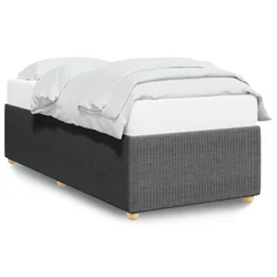 Vidaxl Posteljni okvir brez vzmetnice temno siv 80x200 cm blago