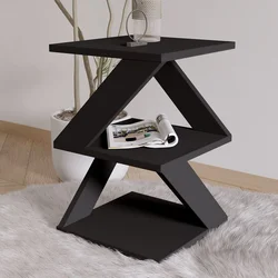 Hanah Home Klub sto Albeni, 29.6x54.2x29.6 cm, Crni