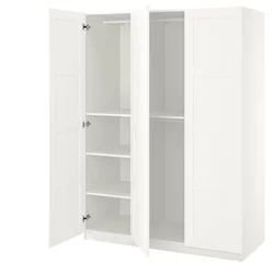 PAX / BERGSBO Kombinacija garderobera, bela/bela, 150x60x201 cm