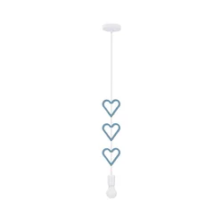 Hearts Pendant Lamp 1X20W E27 Iq Kids Blue