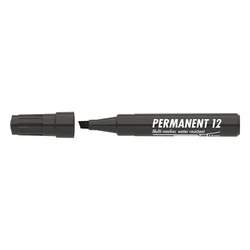 Permanentni marker, 1-4 mm, poševna konica, ICO Permanent 12, črne barve