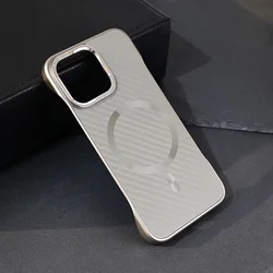 Torbica Magsafe Carbon za iPhone 13 Pro 6.1 siva