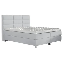 Carryhome POSTELJA Z VZMETNICO 180 cm x 200 cm , tekstil sivobež