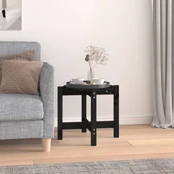 Stolić za kavu crni O 52,5x45 cm od masivne borovine