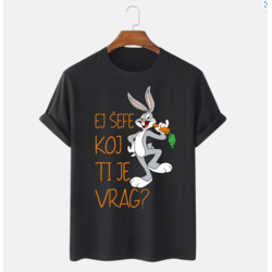 MAFIMI Majica Ej sefe koj ti je vrag, Crna
