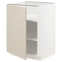 METOD Podni element s policama, bela/Havstorp bež, 60x60 cm