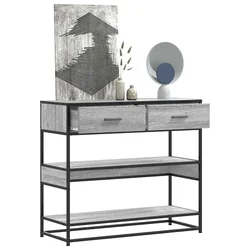 Konzolni stol boja hrasta 90x35x80 cm konstruirano drvo