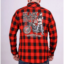 Moška srajca BLACK HEART - CHOPPER PUSSY - RDEČA - 14106