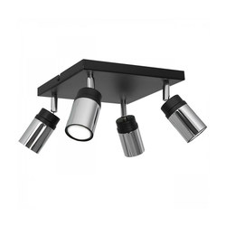 Spot svetiljka NEST 4xGU10/8W/230V crna/hrom