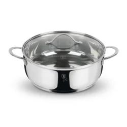 Berlinger Haus Plitka šerpa sa poklopcem Silver Jewellery Collection BH-6589W, 24cm, Srebrna