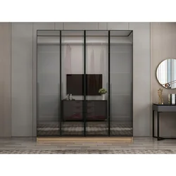 Hanah Home ormar sa reflektujućim staklom Nisa 20648, 180 cm, dore