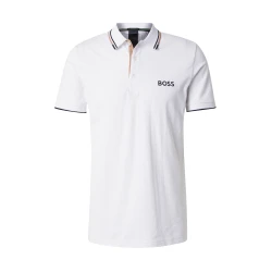 BOSS za moške. 50469102 Bela polo majica Paddy Pro (S), Priložnostno, Bombaž, Kratek rokav, Trajnostni