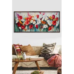Wallity Dekorativna uramljena slika, 50x120cm, Šarena