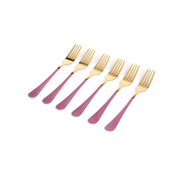DIKER HOME Set viljuški za jelo, 6 komada, Roze-zlatne boje