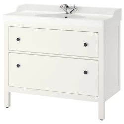 HEMNES / RUTSJÖN Post.umiv. s fiokama/umiv/slavinom, bela, 102x49x95 cm