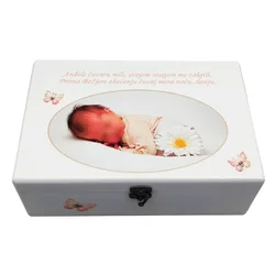 Personalizirane Kutije uspomena s fotografijom djeteta – Poklon za krštenje, rođendan vaše djevojčice - 2. 20x30x10cm - 18058