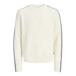 JACK & JONES Pulover JCOTRACE kremna/črna
