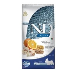 N&D Ocean Hrana za pse Mini Adult, Pomorandža i Bakalar - 7 kg