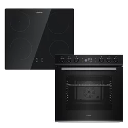 Klarstein ControlSync komplet pečice in indukcijske kuhalne plošče, 9 funkcij, 4 kuhališča, prostornina 72 l