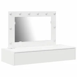 Vidaxl Toaletna mizica Bela 100 x 40 x 70 cm Konstruiran les