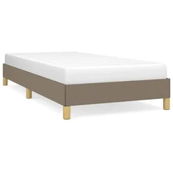 Vidaxl Posteljni okvir brez vzmetnice taupe 100x200 cm blago