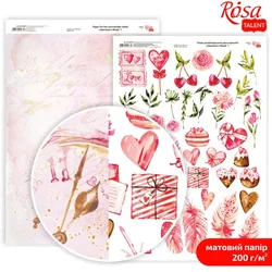 Papirji za scrapbooking Love Mood A4 - No. 7