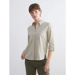 LC Waikiki Ženska košulja W54142Z8-FKT, 3/4 rukavi, Smeđa