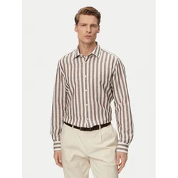 JOOP! Srajca Pit1 30102693 Rjava Slim Fit