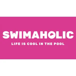 Swimaholic big logo microfibre towel pink