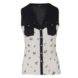 KOROSHI Bluza črna/off-bela