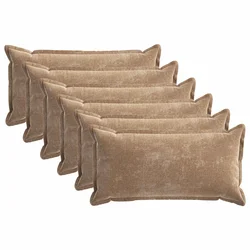 vidaXL Prevleka za blazino 6 pcs HOUTEN Rjava 40 x 80 cm