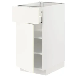 METOD / MAXIMERA Podni element s fiokom/vratima, bela/Vallstena bela, 40x60 cm