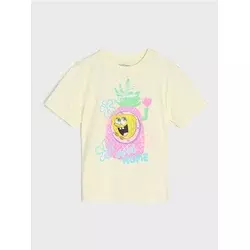 Sinsay - Pamučna majica sa printom SpongeBob - svetlozelena