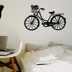 Wallity Zidna dekoracija Bike, 65x40 cm, 1.2mm, Crna