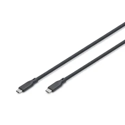Silikonski kabel USB-C na USB-C, 5Gbps, 4K, 100W, 2m, črn
