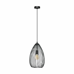 EGLO viseća lampa CLEVEDON E27 O24 cm crna žičana 49141