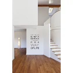 Adesivi Murali Floccati Crearreda 'Happiness' | Confezione Da 2 Fogli 34x15,5 Cm | Scritta '...don't Worry Be Happy' Finitura Vellutata