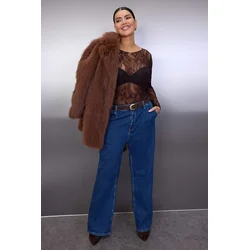 Trendyol Curve Ženska bluza Tbbaw26Af00031, Braon