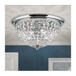 Orion DLU 1840/47 - Kristalni plafon 6xE27/40W/230V prečnik 47 cm hrom