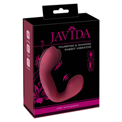 Javida Thumping & Shaking Rabbit Vibrator Red