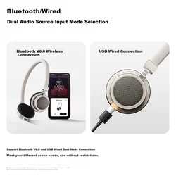 Manbuzhehuazai Bluetooth slušalice Doo Ace, Bele