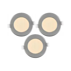 Komplet 3x LED kupatilsko ugradno svetlo LED/6W/230V IP44 srebrno