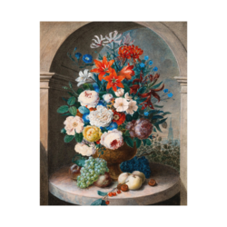 Canvas Slika na platnu A flower still-life, Joseph August Satory, 80x100cm