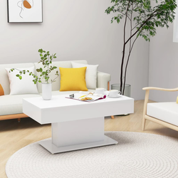 VIDAXL klubska mizica (96x50x45cm, iverna plošča), bela