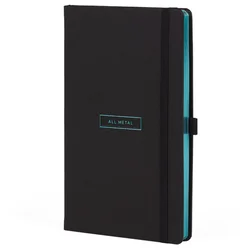 NOTES 13X21CM CRTE 96L S GUMICOM CASTELLI ALL METAL TIFFANY (CRNO/TIRKIZNI)