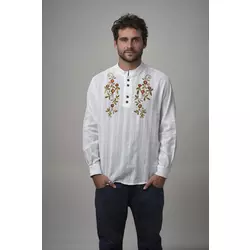 Košulja od srpskog platna ručno vezenih tradicionalnih motiva