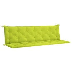 Jastuk za vrtnu klupu jarkozeleni 200x(50+50)x7 cm od tkanine